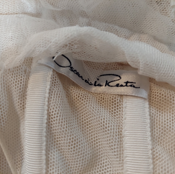 $9,000 OSCAR DE LA RENTA IVORY SILK CRYSTAL BEAD PEARL RUNWAY GOWN US M - Picture 3 of 16